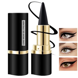 Waterproof Black Gel Eyeliner Cream for Bold Definition–Smudge Proof, Long-Lasting, Quick Drying Gel Eye Liner Pen for All-Day, Perfect for Everyday Looks, Work, Special Occasions Makeup