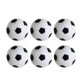 CABAX Foosball Table Replacement Foosballs, 36mm Game Table Size Black and White Tabletop Soccer Balls - 6 Pack