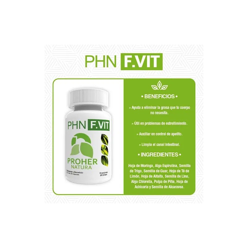 Suplemento Proher Natura Spirulina Phn Vit Pote Cápsulas Sabor