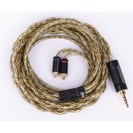[JSHiFi-Flame] MMCX 0.17 inch (4.4 mm) Rear Cable Rare Earth Copper + Nickel Alloy Wire MMCX Earphone Upgrade Cable 0.17 inch (4.4 mm) Balance Earphone Replacement Cable (MMCX4.4mm)