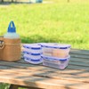 FUSMYE 5 Pack Translucent Collapsible Silicone Food Storage Containers with