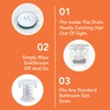 SinkShroom SSCLE988 The Revolutionary Sink Drain Protector Hair Catcher/Strainer/Snare, Clear
