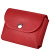 NewStep Women's Cowhide Leather Mini Wallet That Won't Bend, red
