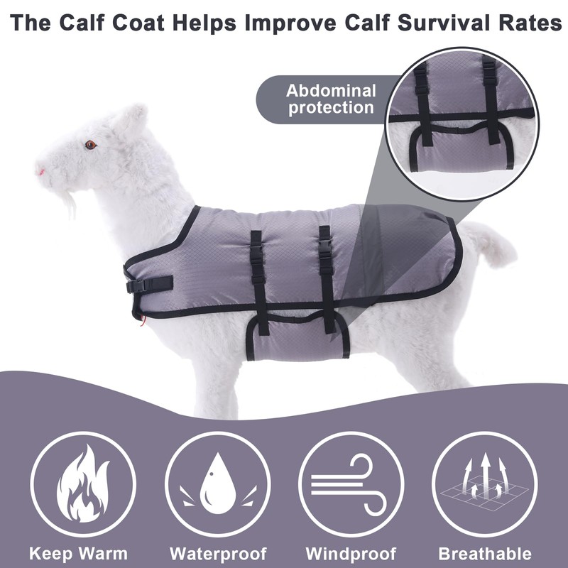 Calf Coat, Alpaca Goat Livestock Farm Jackets Medium Weight 200g