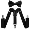 SEVENHEAD Black Child Kids Suspenders Bowtie Set Adjustable Suspender Set