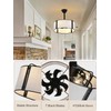 Curve Curio 20'' Caged Ceiling Fans with Lights, Fabric Fandelier