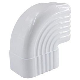 2.34 x 3.05 Gutter Elbow Roofing Gutter downspout Elbow B 90 Degree Gutter Elbow Aluminum Downspout Elbow 2.34 x 3.05 White（1Pcs）