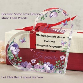 Hithespo Abuela Gifts, Gifts for Grandma in Spanish Acrylic Plaques, Abuelita Gifts, Abuela Mothers Day Gifts for Grandma, Regalos para Abuelas, Spanish Grandma Birthday Gifts