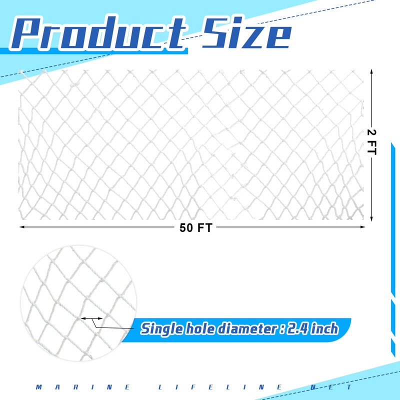 Windyun Boat Safety Lifeline Netting Marine Sailboat Guardrail Nylon Net