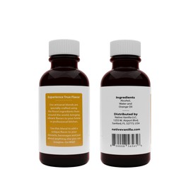 Native Vanilla - Pure Orange Extract - 4 Fl Oz - Pure Flavors and Extracts - Perfect for Cooking, Baking, and Dessert Crafting