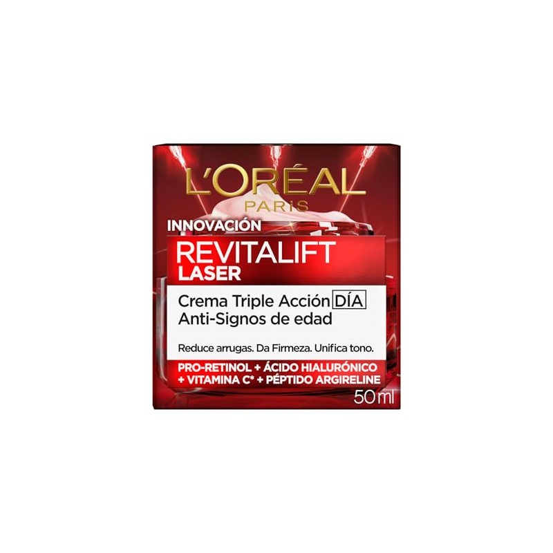 L'Oréal Paris Revitalift Laser Crema de Día Antiedad Triple Acción,