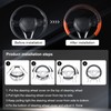 Follicomfy Auto Car Genuine Leather Steering Wheel Cover Anti Slip