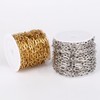16.5FT 18K Gold PVD Plated Paperclip Jewelry Chain Roll, 4.5MM
