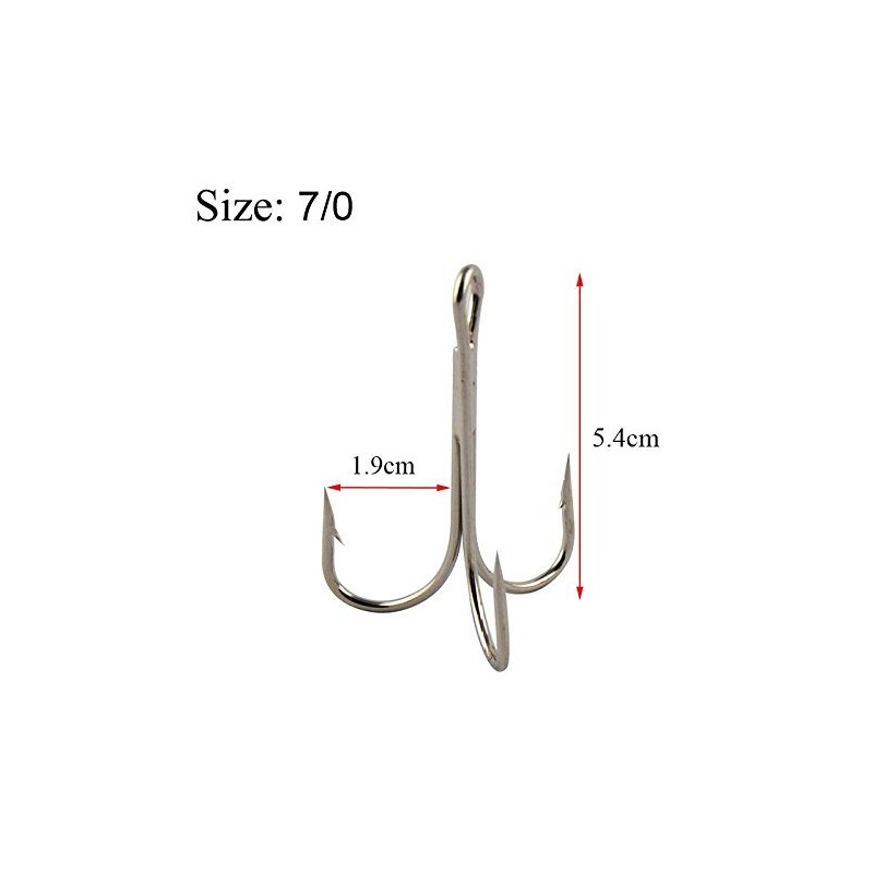 JSHANMEI ® 10PCS/Lot Strong Large Size Big Game Treble Fishing