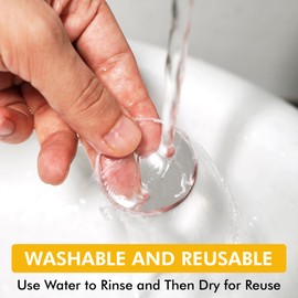 AFFIXERS Door Stoppers for Wall – Self Adhesive Door Knob Wall Protector, Door Slam Stopper, Door Handle Bumper Guard (Clear, Small -1.6" (6 Pack))