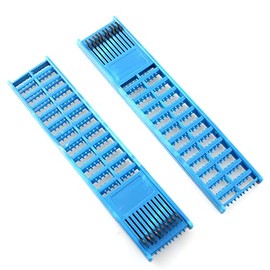 JCBIZ Fishing Leader Holder 2pcs Fishing Rig Board Blue Plastic Double Side Spring Hooks Storage Catch Holder Carp Fly Fishing Tackle Accessories