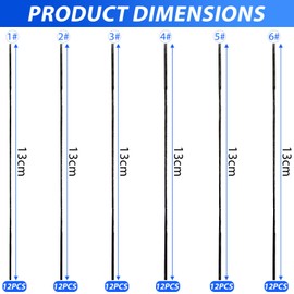 TXErfolg Scroll Saw Blades No. 1 2 3 4 5 6 Spiral Scroll Saw Blades 130 mm Scroll Saw Model Making Saw Suitable for Scroll Saws for Wood Plastic Metal Pack of 72