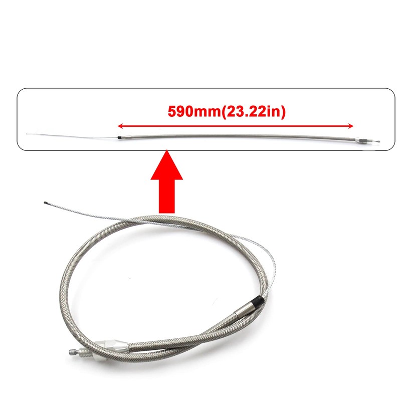 LVOUP 5657 Stainless Adjustable Steel Braided Throttle Cable Kit. 36"