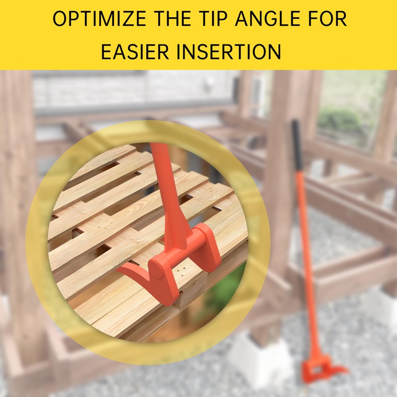 Upgrade ZOOKASEA Pallet Buster 50" with Handle, Heavy Duty Deck