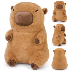Elcoho 12 Inch Cute Capybara Plush Soft Capybara Stuffed Animal Plush Toy Kawaii Pillow Doll Hugging Gifts for Girls Boys Adults Birthdays Holidays Favors, Home Decorations