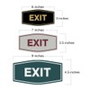 Fancy EXIT Sign (Black) - Large 1 Pack