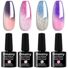 Omainy Thermal Semi-Permanent Nail Polish, Chameleon Semi-Permanent Nail Polish, Thermal Semi-Permanent Nail Polish, Thermal Gel For Nails, Soak Off UV Led Thermal Gel