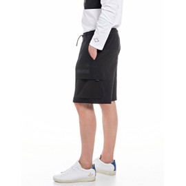 Replay Mens Drawstring Cargo Shorts, Black 098