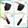 THANKO MNAL25CBK Folding Parasol, 3 Seconds, Easy to Fold, Rain
