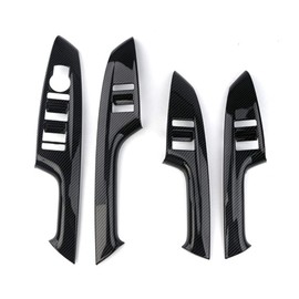 YOUTOOCAR 4PCS Door Lock Switch Covers Compatible with Genesis GV70 2022-2025 Accessories (Carbon Fiber Pattern)