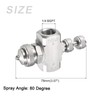 METALLIXITY Luft Zerstäubung Düse (78mm/3.07") 1Stk Edelstahl 1/4 BSPT 80°