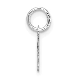 GlittersandGold 14K White Gold Uppercase Letter N Initial Charm Bracelet Necklace