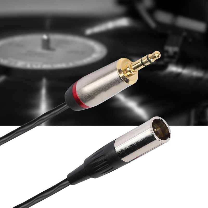 3.5mm Male to Mini XLR 3pin Male Audio Cable Adapter