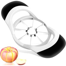 Cortador y descorazonador de manzanas de acero inoxidable, 8 rebanadas uniformes, cuchillas afiladas, mango ergonómico para frutas