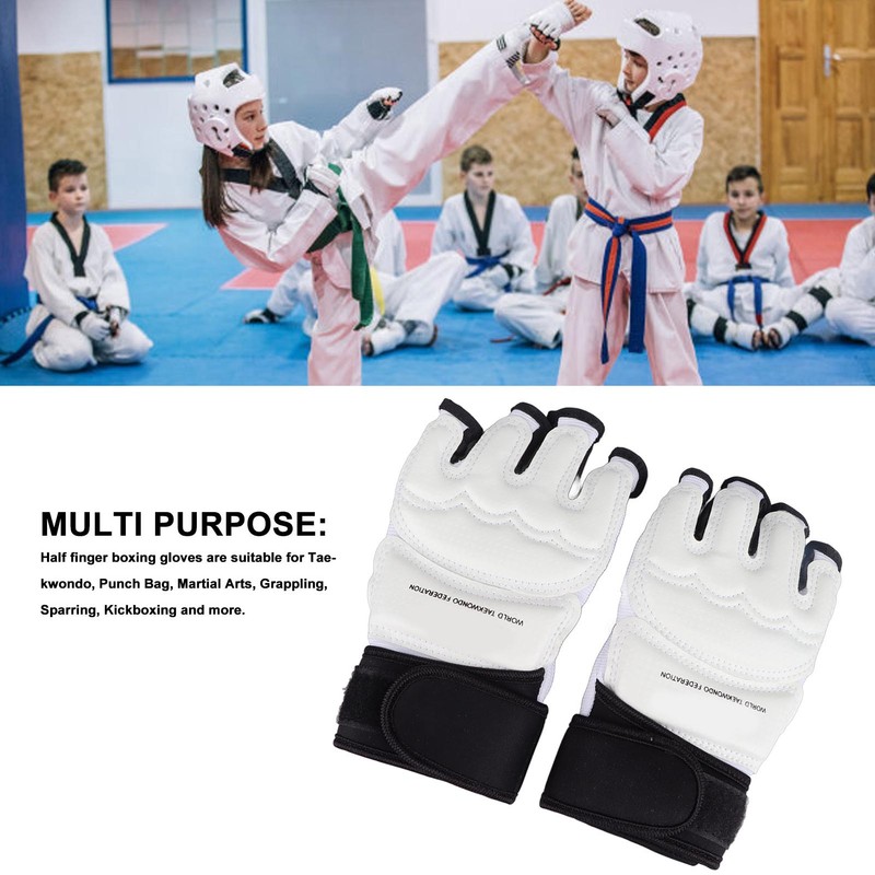 Half Finger Boxing Gloves Adjustable Comfortable for Kickboxing Fighting Punching