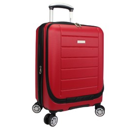 World Traveler Dejuno Compact Luggage with Laptop Pocket-Red, Carry-On 20-Inch