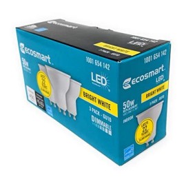 EcoSmart 50W Equivalent Bright White MR16 GU10 LED Light Bulb (3-Pack)