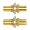 Joywayus 1/2'' Hose Barb Thru-Bulk Head Hex Union Brass Fitting