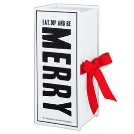 Santa Barbara Design Studio Gift Set Kitchen Essentials TableSugar Black and White Cardboard Book Gift Box, 3-Pieces, Eat, Dip and Be Merry
