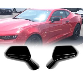 alittlepanda Shiny Black Series Side Door Mirror Cover Overlay Skull Cap Compatible with 2016-2023 Camaro