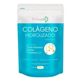 Colágeno Hidrolizado Puro 100 Peptipus Biosuple De 300g Sin sabor                                                                                     