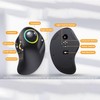 JOMAA Wireless Bluetooth Trackball Mouse with RGB Backlight,Finger Control, 3