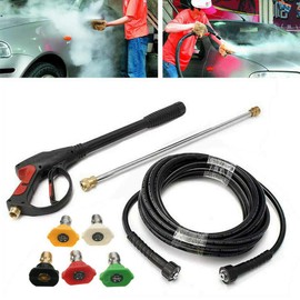 Gdrasuya10 3000 PSI Pressure Car Power Washer Spray Gun Kit with 8m Hose, 1pcs Spray Gun, 1pcs Wand, 5 Tips, Washer Accessories for Cars Fences Patios Garden Cleaning US STOCK