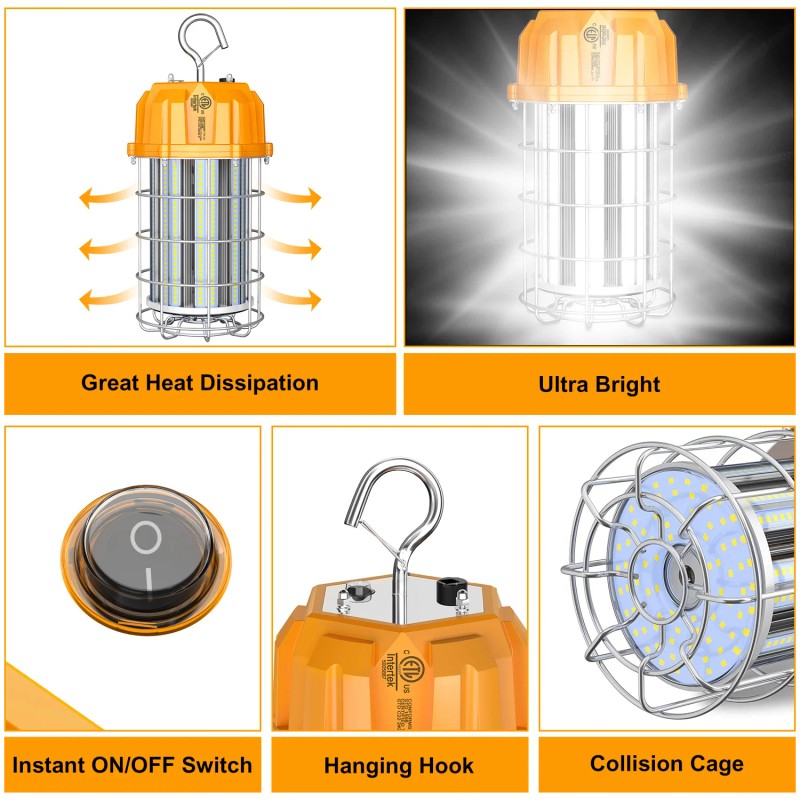80W 100W 150W Portable Site Construction Lighting LED Industrial Job