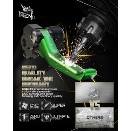 RENO Pivot Clutch Brake Levers Dirt Bike Adjustable Handle Compatible with YZ125 YZ250 2008-2014 / YZ250F 2007-2008 / YZ426F YZ450F 2008 / KX250F 2013-2018 / KX250 2019-2020 / KX450F 2013-2018 Green