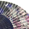 Wrapables Silk Handheld Folding Fan with Tassel and Protective Sleeve,
