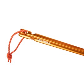 Tatonka Tent Peg Pro 15 cm (Pack of 6) - Ultralight Aluminium Tent Pegs with Y Profile - 19 cm Long and in Highly Visible Orange - Pack of 6