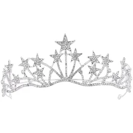 Star Shaped Rhinestone Crowns Bridal Crowns Tiaras Bridal Headpiece for Wedding Ceremony Party