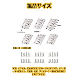 Stainless Steel Hinges Hardware with Lock Mini Hinges Set of 6 Silent Hinges for Doors and Windows Easy Installation Abrasion Resistant for Home and Office Hinges Stainless Steel Hinges Mini Hinges