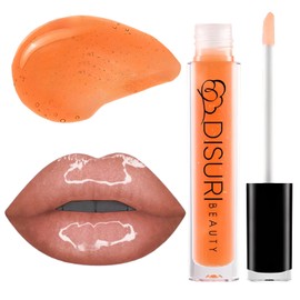 DISURI Beauty Ultra Plumping Girls Lip Gloss - Best Lip Plump Gloss with Non-Sticky Formula - Get Ultra Shine with Plump Lip gloss - 1.3 FL Oz Lip Gloss for Girls & Women - (Passion Fruit Pop 05)