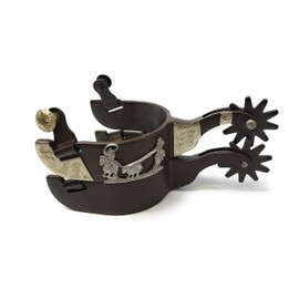 AJ Tack Wholesale Antique Brown Team Roping Spurs - Mens
